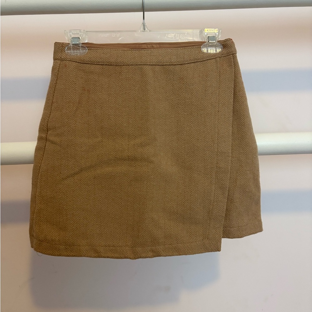 Abercrombie & Fitch Tan Asymmetrical Pencil Skirt